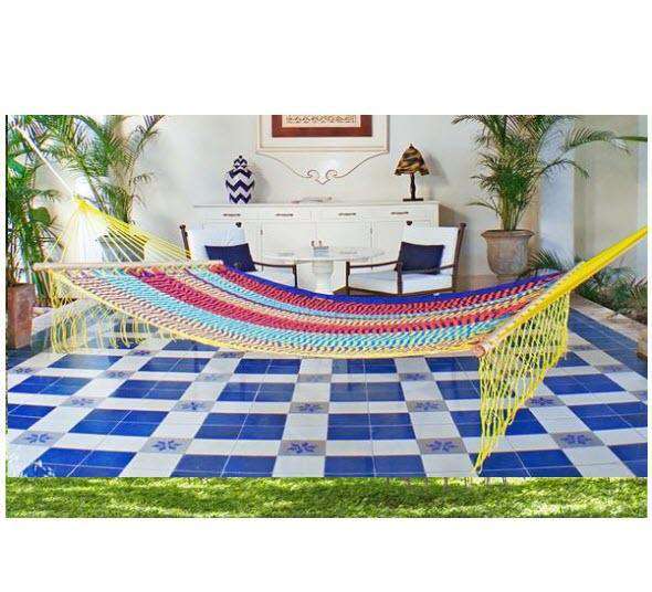 add an indoor boho hammock to create a dreamy boho interior