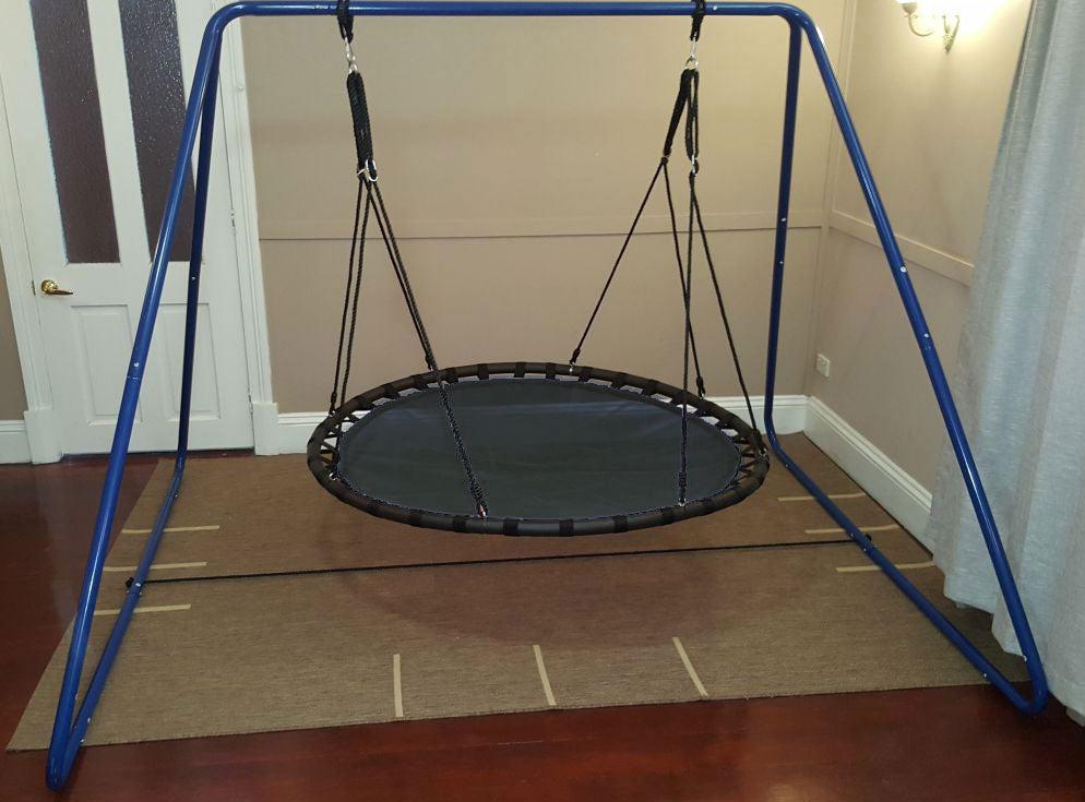 150cm Black Mat Nest Swing with Swing Set Stand