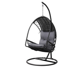 Indoor Home Garden Swing Egg Chair with Armrest