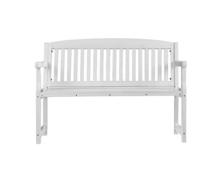 outdoor-white-garden-bench-table-120cm-front-view