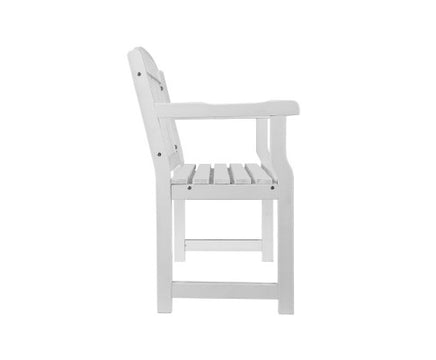 outdoor-white-garden-bench-table-120cm-side-view
