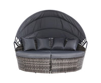 Premium Grey Rattan Day Bed Lounge Set for Patio