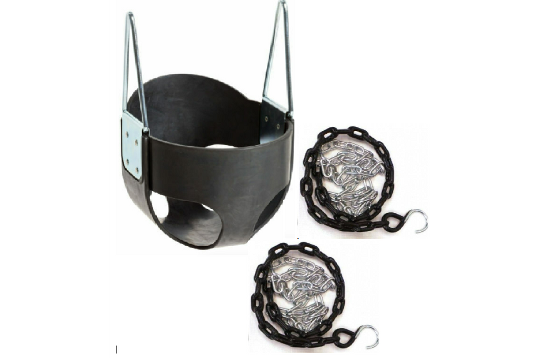 Full Bucket Infant Seat Commercial With Heavy Duty Plastic Coated Chains
