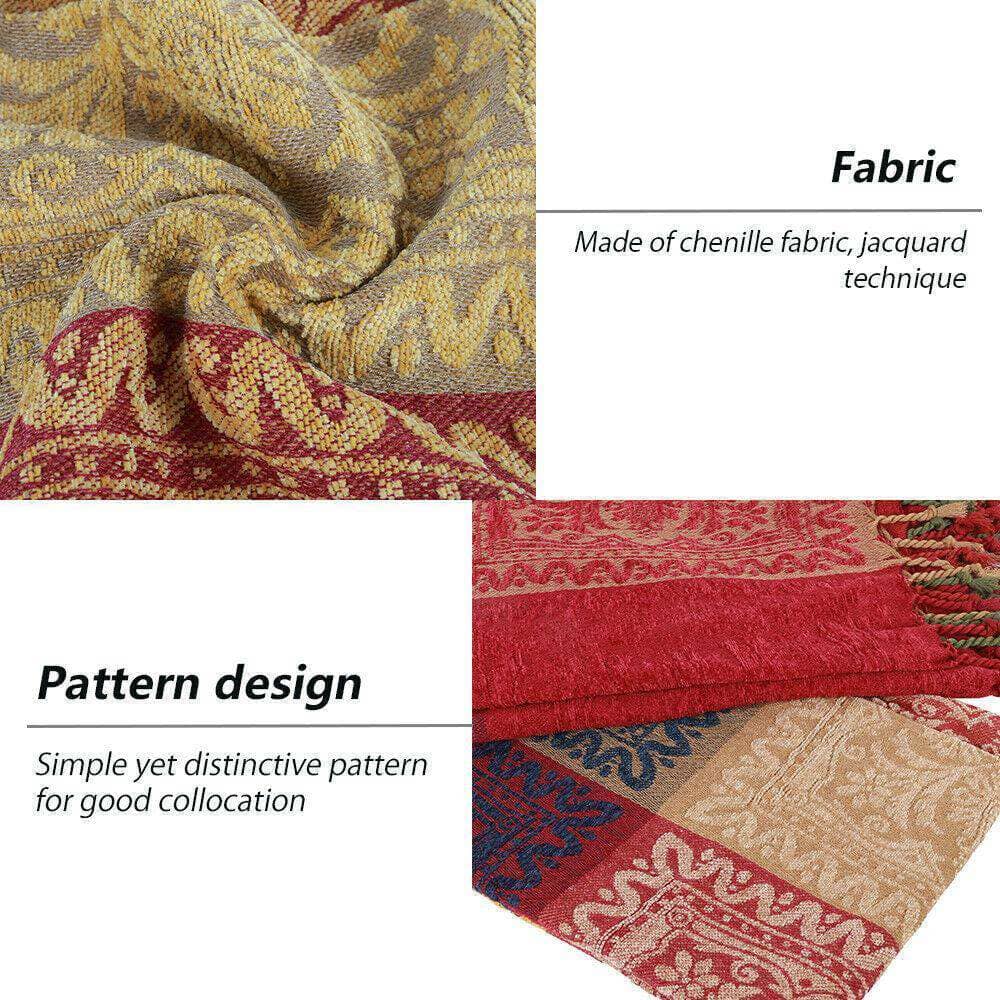 Multi Colour Large Bohemian Boho Throw Blanket