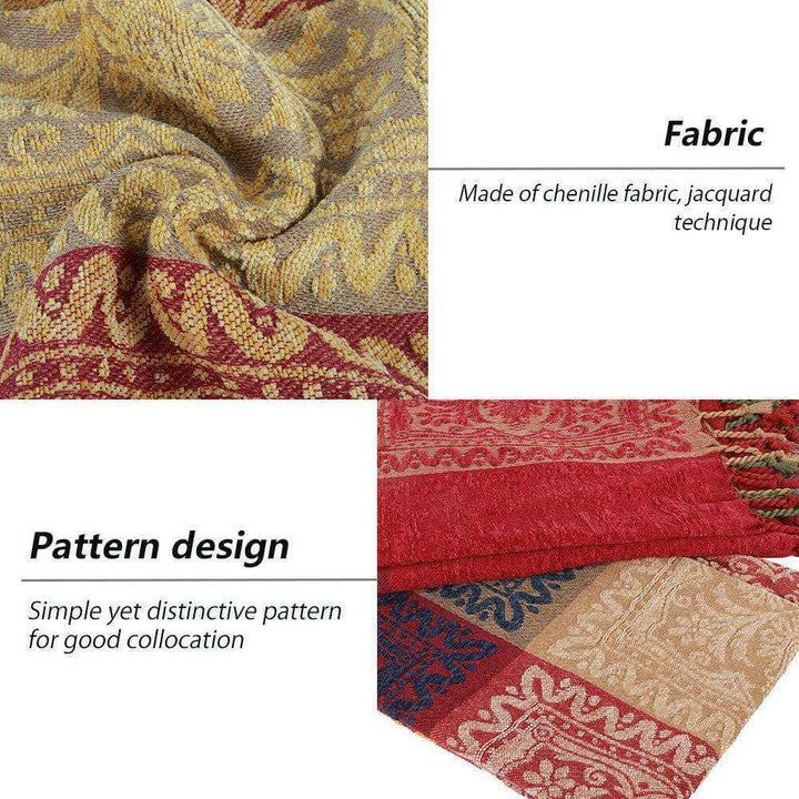 Multi Colour Large Bohemian Boho Throw Blanket