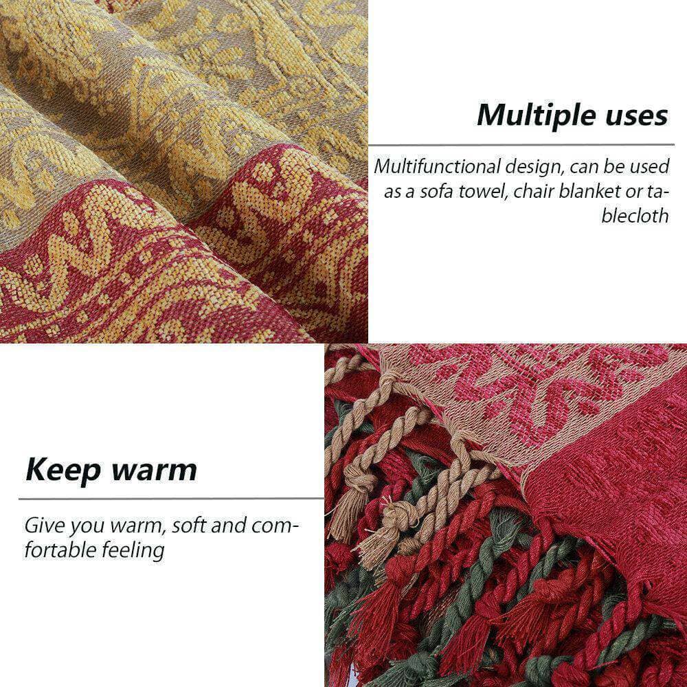 Multi Colour Large Bohemian Boho Throw Blanket