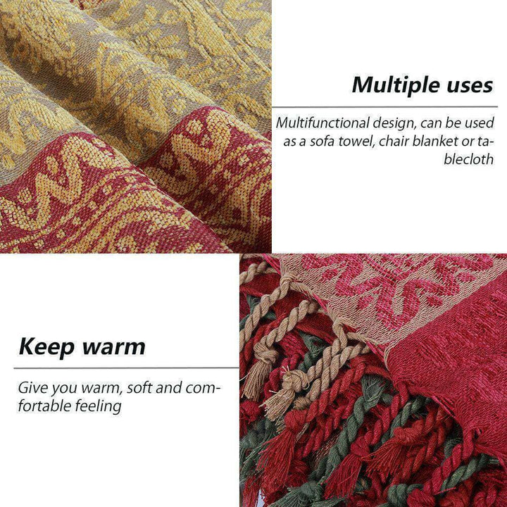 Multi Colour Large Bohemian Boho Throw Blanket