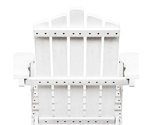 Outdoor White Garden Wood Bench Set