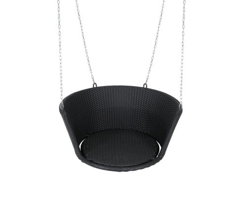 Rattan Porch Swing Chair With Chain and Cushion