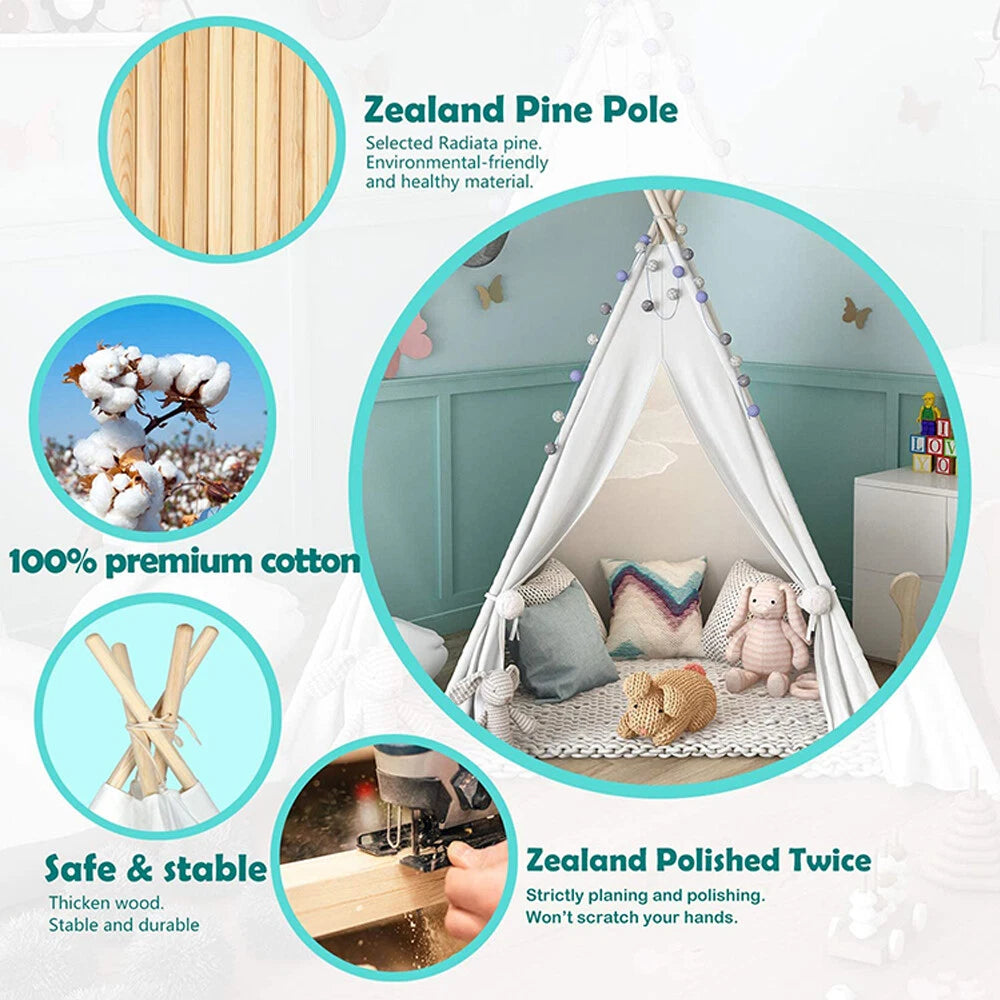 Large Teepee Tent Canvas For Kids