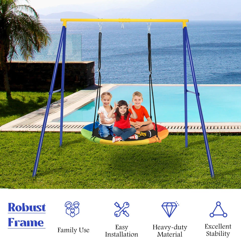 250 KG Heavy Duty A-Frame Steel Swing Frame with Ground Stakes
