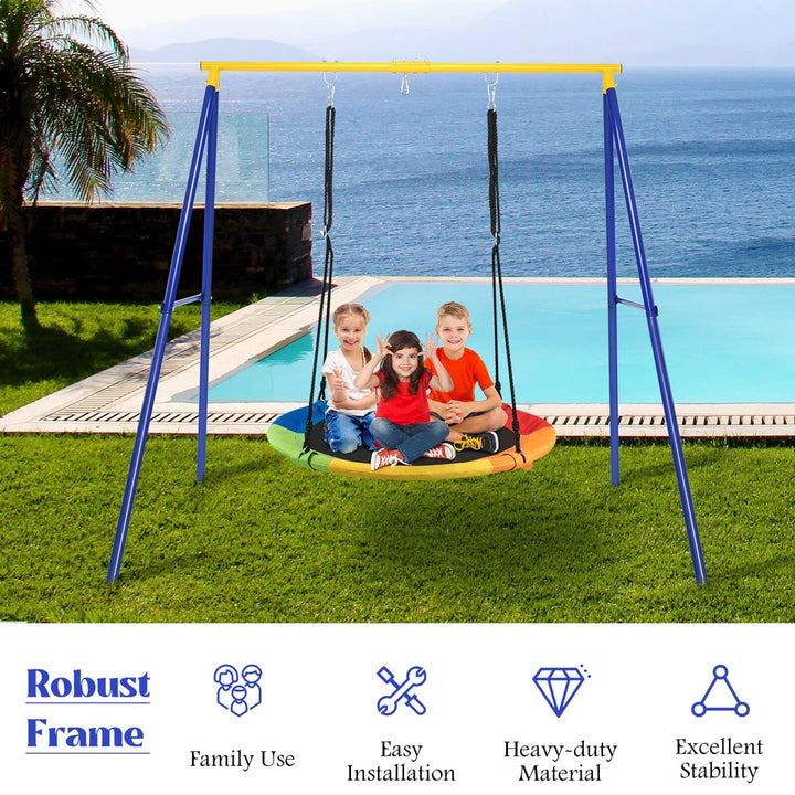 250 KG Heavy Duty A-Frame Steel Swing Frame with Ground Stakes