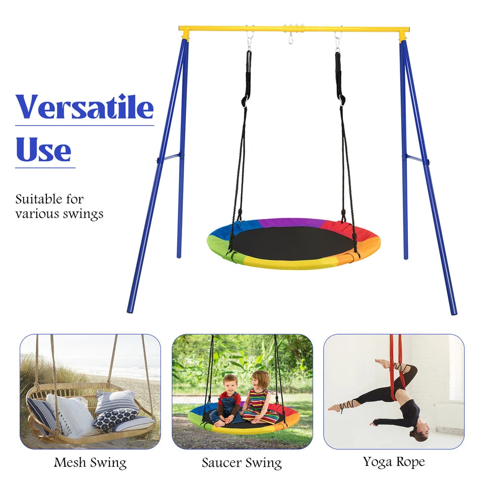 250 KG Heavy Duty A-Frame Steel Swing Frame with Ground Stakes