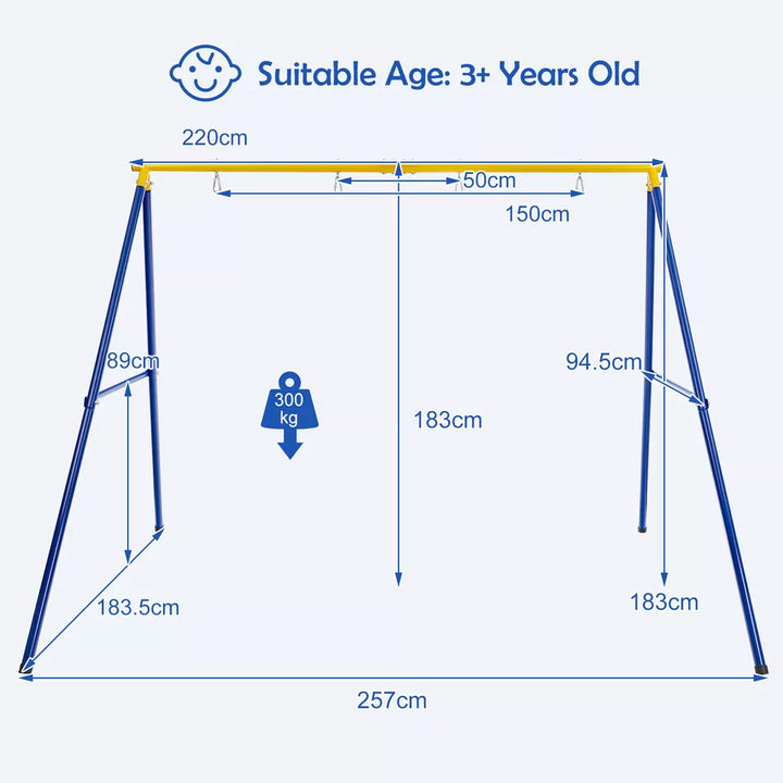 Heavy Duty A-Frame Steel Swing Stand w/ Ground Stakes