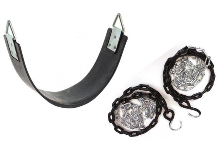Heavy Duty Slash Resistant Strap swing with 2m long Plastic Coated Chains