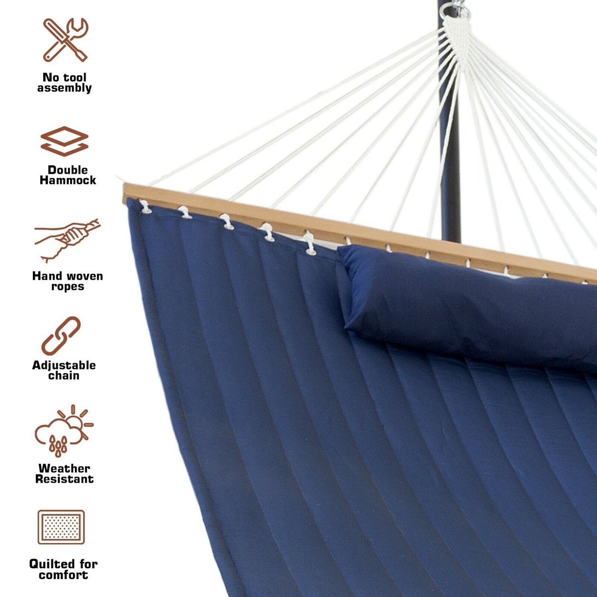 Outdoor Large Spreader Bar Hammock with PillowSiesta Siesta Hammocks