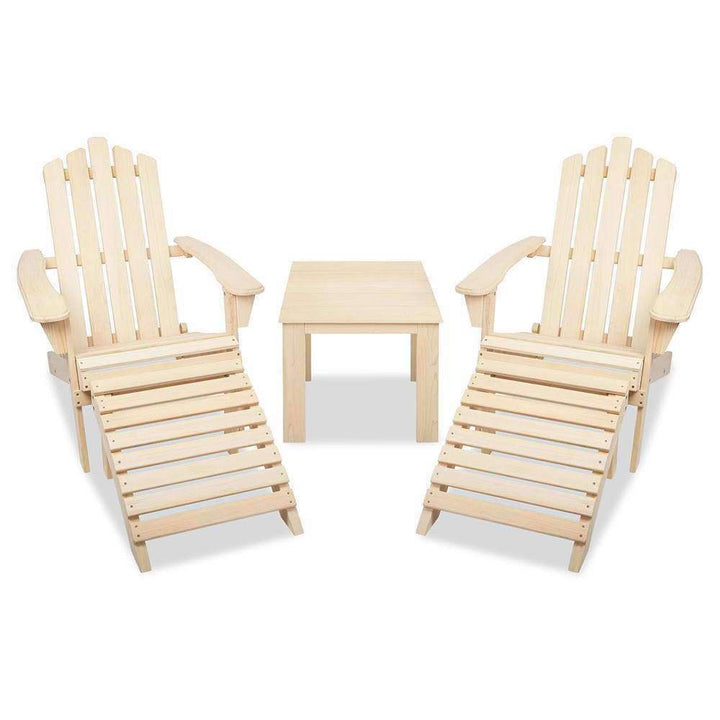 5 PC Natural Set Chairs & Side Table
