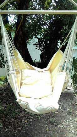 Beige Canvas Hammock Chair with Pillows-None-None-Siesta Hammocks