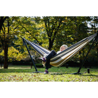 Double Cotton Hammock with Stand (Desert Moon)-Not Applicable-Siesta Hammocks