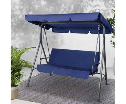 Garden Canopy Swing Chair (Navy)-Siesta Hammocks