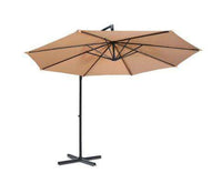 Instahut 3M Cantilevered Outdoor Umbrella - Beige-Siesta Hammocks