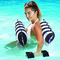 Summer Inflatable Floating Water Hammock Pool Lounge Bed Swimming Chairs (Sapphire)-Siesta Hammocks