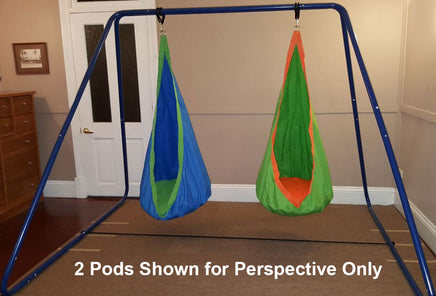 150cm Orange Mat Nest Swing with Swing Set Stand pod swings