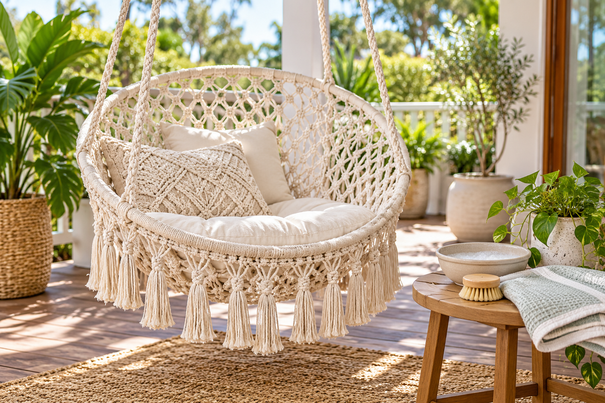 Macrame Hammock Chair Care and Cleaning