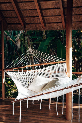 turn your garden into a relaxation paradise with double cotton hammocks