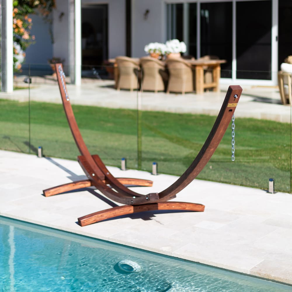 14ft arc wooden hammock stand