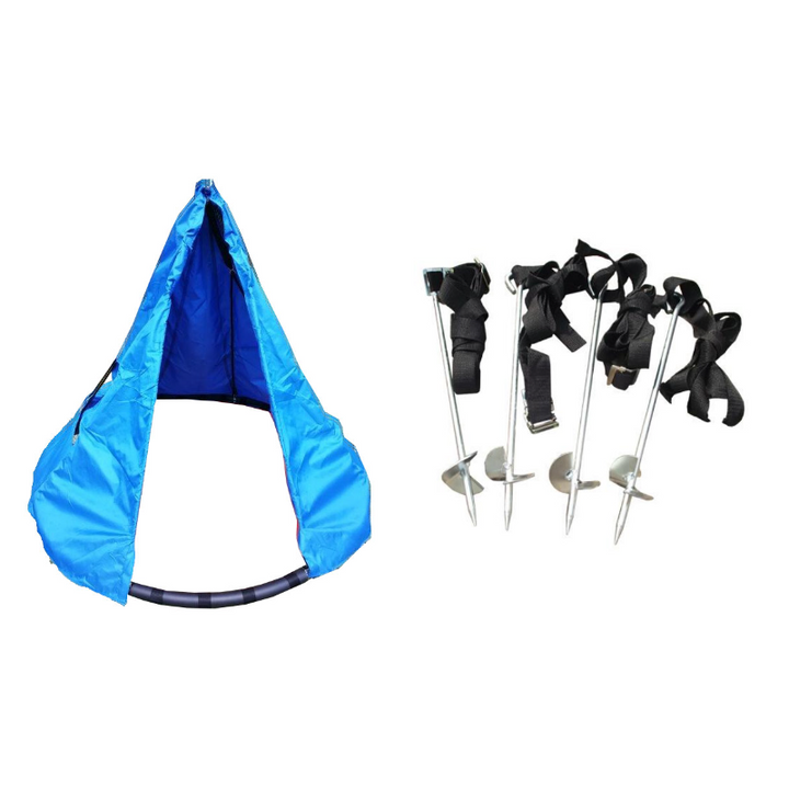 150cm Beige Open Hangout with Curved Tripod Stand
