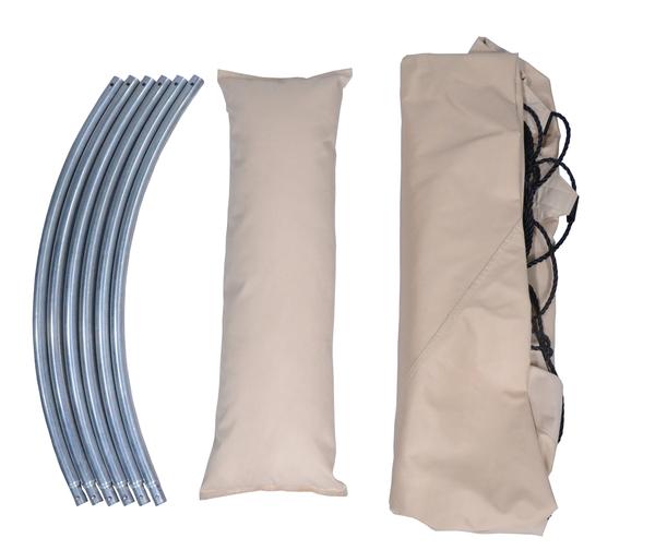 150cm Beige Open Hangout with Curved Tripod Stand