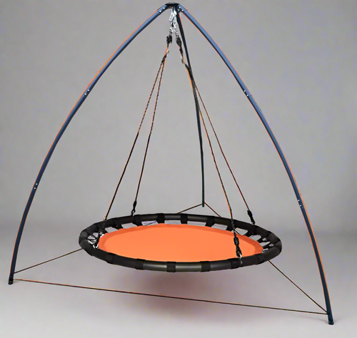 150cm Orange Open Hangout with Curved Tripod Stand