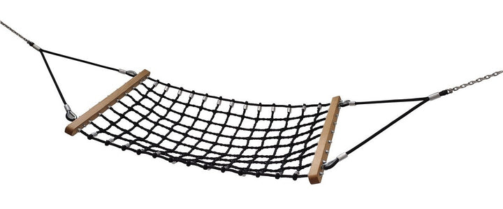 Armed Rope Hammock Swing with Steel Posts  Commercial Grade