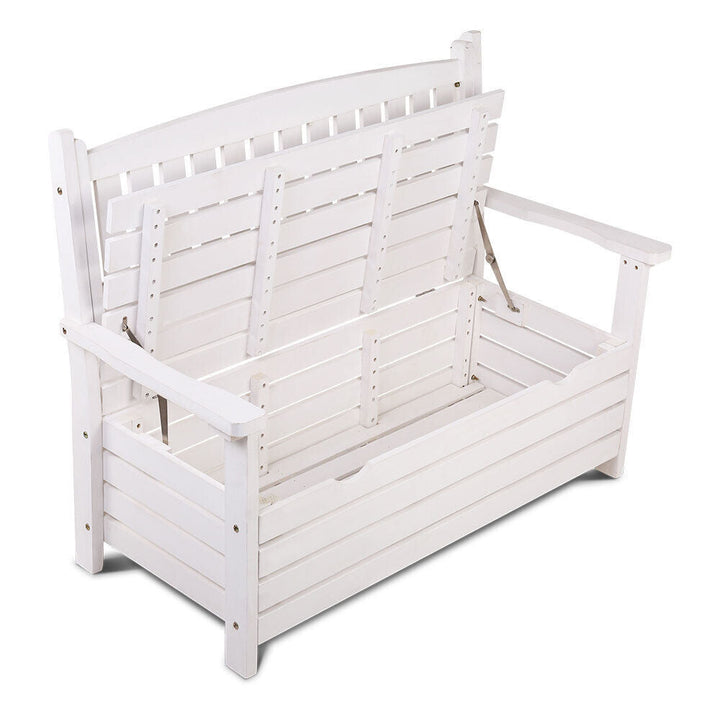 2-Seat Outdoor Storage Bench for Patio and Garden