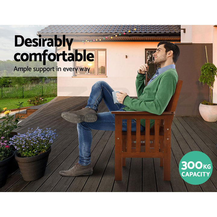 2 Seater Outdoor Wooden Swing Chair with Table