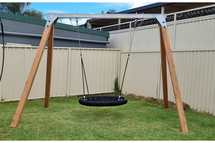 Commercial-Grade-Birds-Nest-Swing-Frame-with-Cypress-Timber
