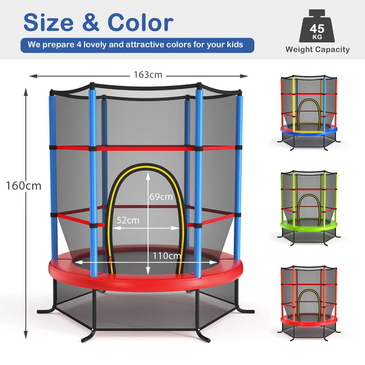 5.3 FT Kids Mini Trampoline 45 KG Max Capacity