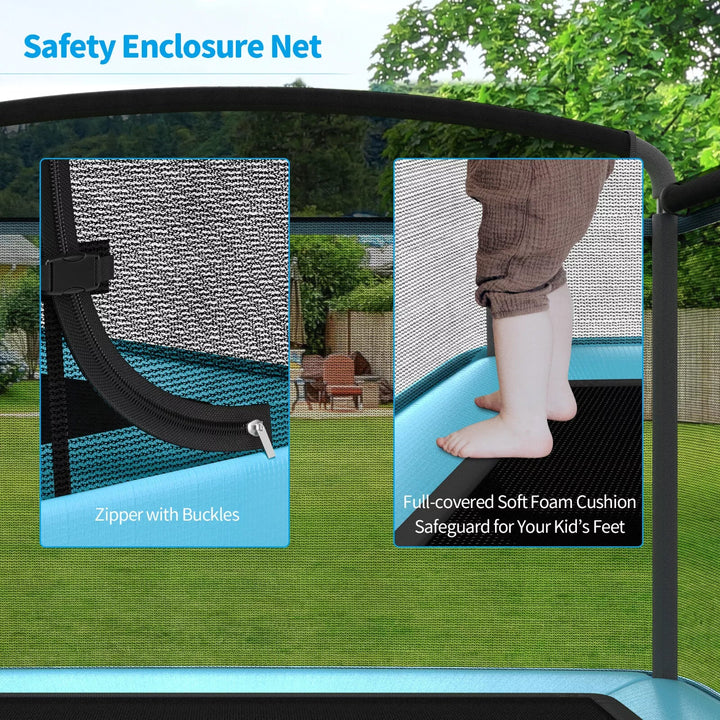 6 FT Kids Recreational Trampoline with Swing Safety Enclosure