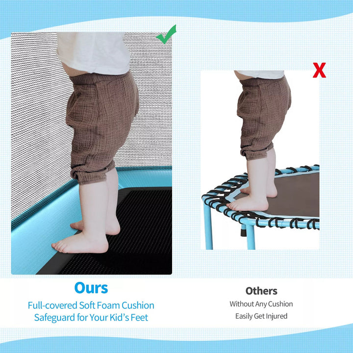 6 FT Kids Recreational Trampoline with Swing Safety Enclosure