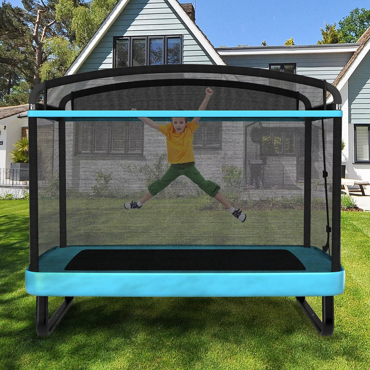 6 FT Kids Recreational Trampoline with Swing Safety Enclosure