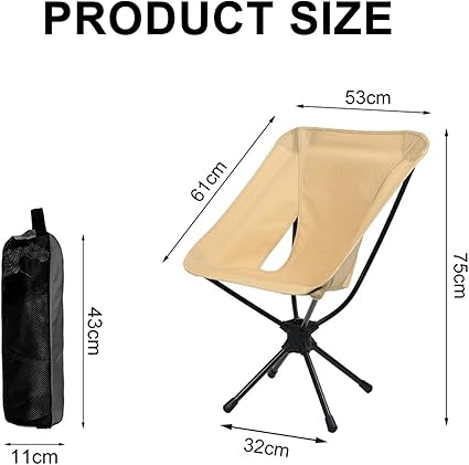 360° Swivel Collapsible Camping Chair