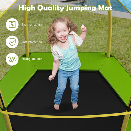 7 FT Hexagonal Kids Safety Net Recreational Outdoor Trampoline
