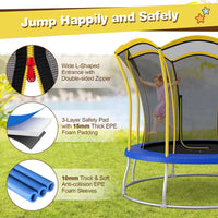 8 FT Flower Shaped Kids Mini Outdoor Trampoline