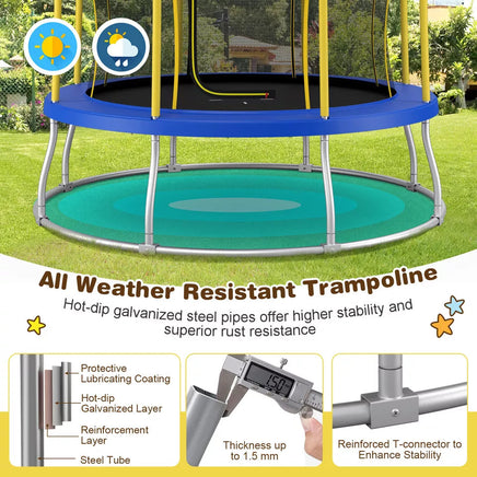 8 FT Flower Shaped Kids Mini Outdoor Trampoline
