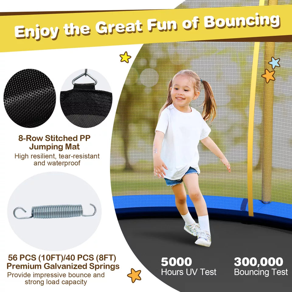 8 FT Flower Shaped Kids Mini Outdoor Trampoline