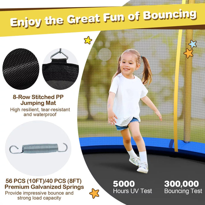 8 FT Flower Shaped Kids Mini Outdoor Trampoline