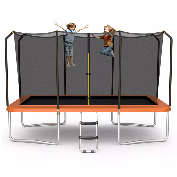 8 FT Rectangular Trampoline with Safety net and Ladder 200kg