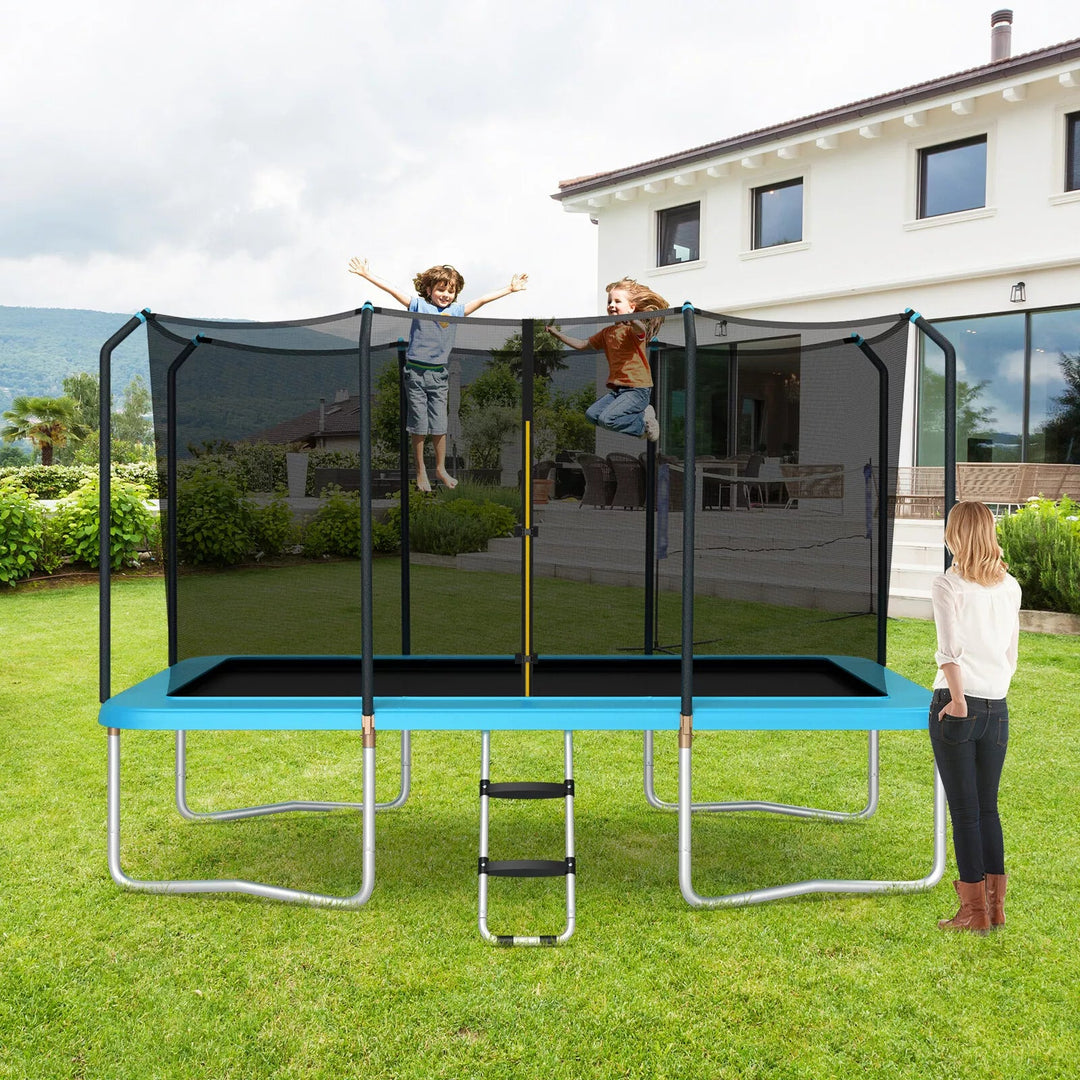 8 FT Rectangular Trampoline with Safety net and Ladder 200kg