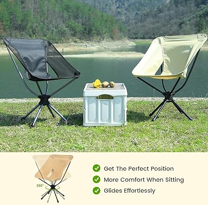 360° Swivel Collapsible Camping Chair